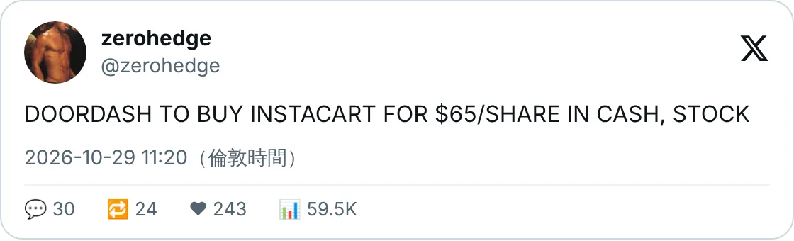 DoorDash 收購 Instacart