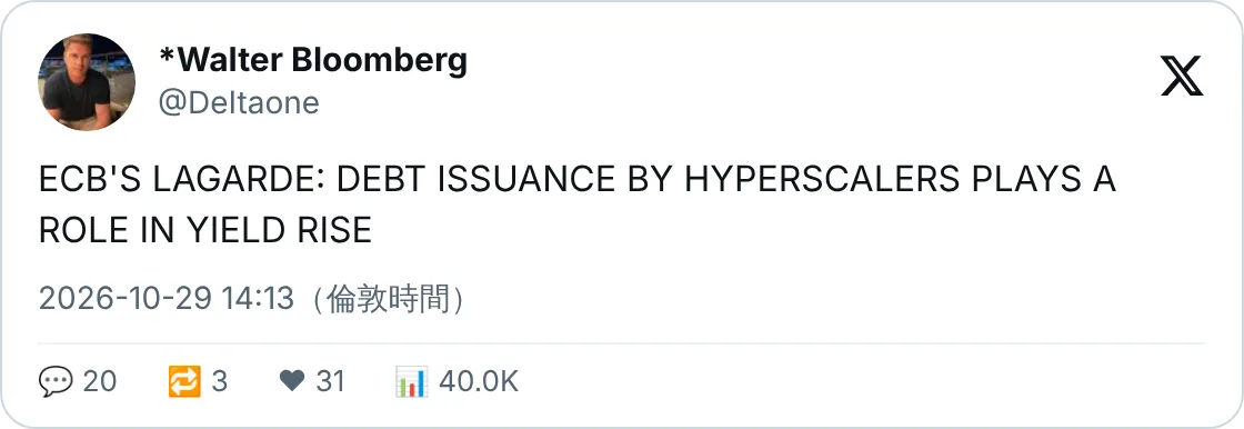 拉加德點名雲端巨頭發債